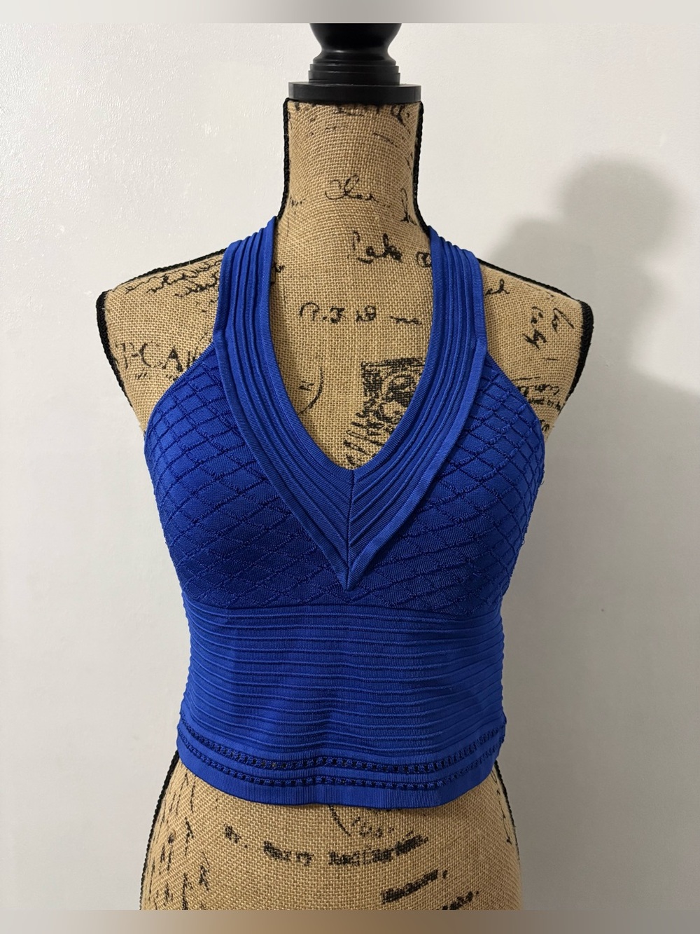 GUESS Healter Neck Navy Blue Top Size M